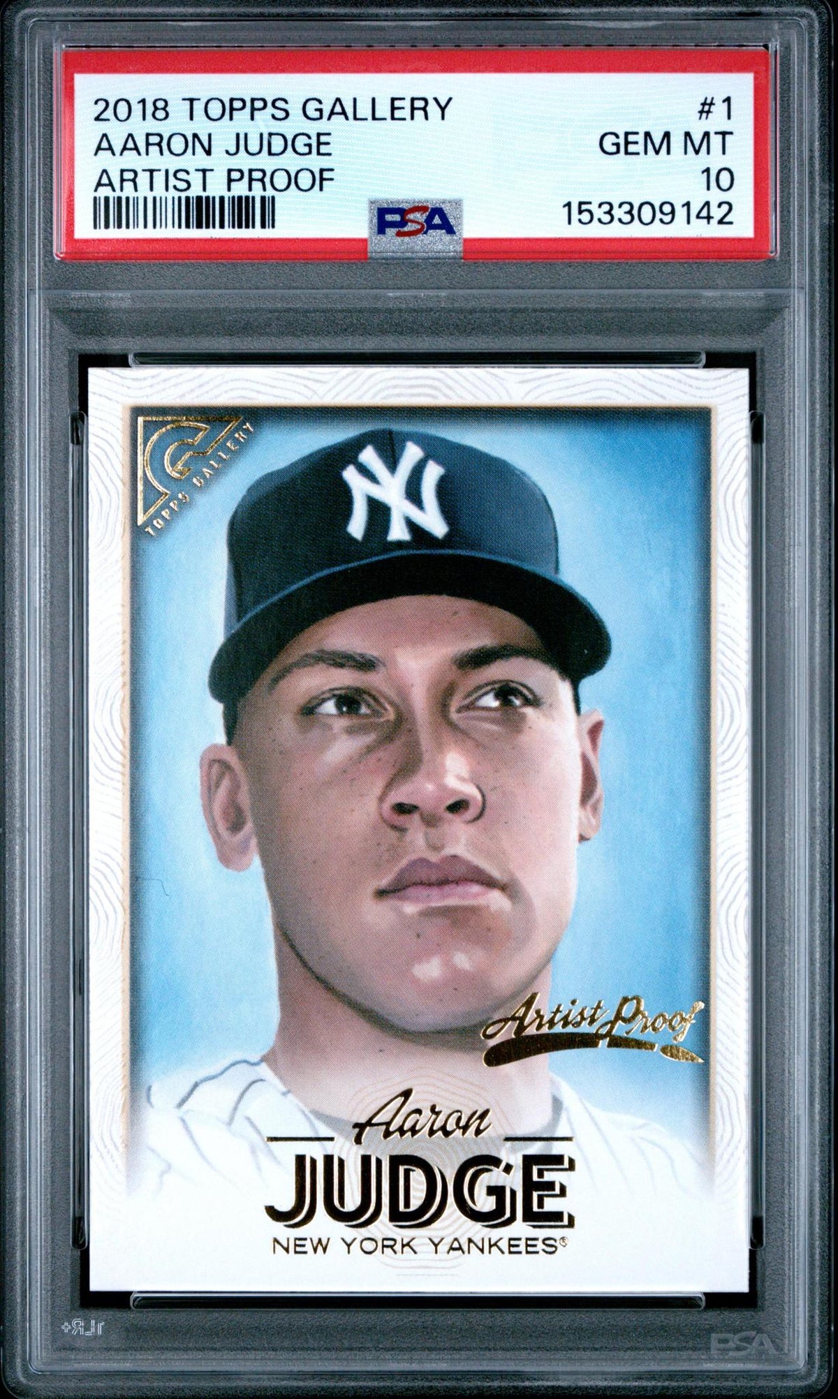 2018 TOPPS GALLERY 1 AARON JUDGE ARTIST PROOF PSA 10
