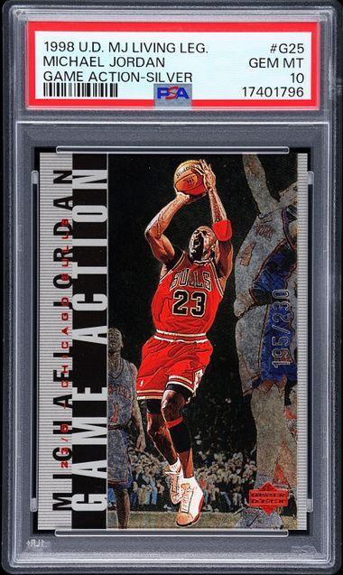 1998 UPPER DECK MJ LIVING LEGEND GAME ACTION G25 MICHAEL JORDAN SILVER PSA 10