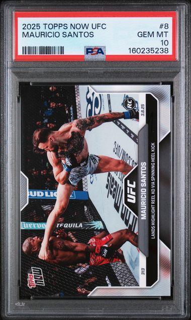 2025 Topps Now UFC Mauricio Santos PSA 10