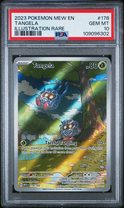 2023 Pokemon Mew Tangela Illustration Rare 178/165 PSA 10