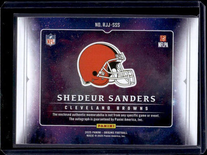2025 Origins Shedeur Sanders #RJJ-SSS Patch Autograph Rookie