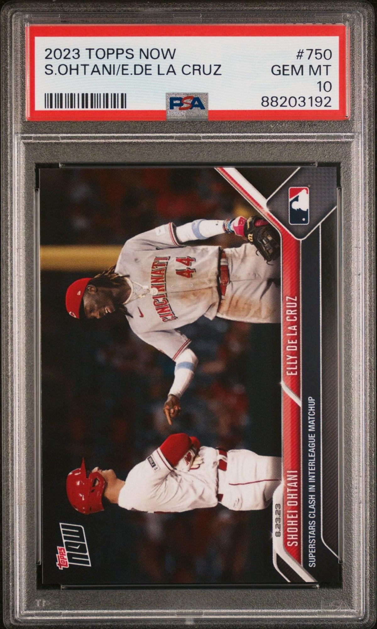 2023 TOPPS NOW #750 S.OHTANI/E.DE LA CRUZ PSA 10