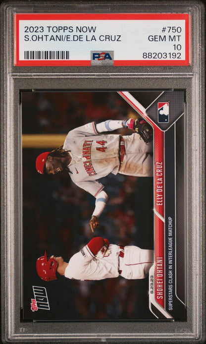 2023 TOPPS NOW #750 S.OHTANI/E.DE LA CRUZ PSA 10