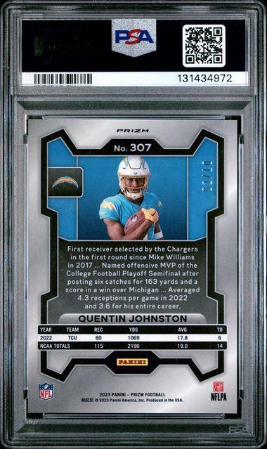 2023 Prizm Quentin Johnston Variation Gold PSA 9
