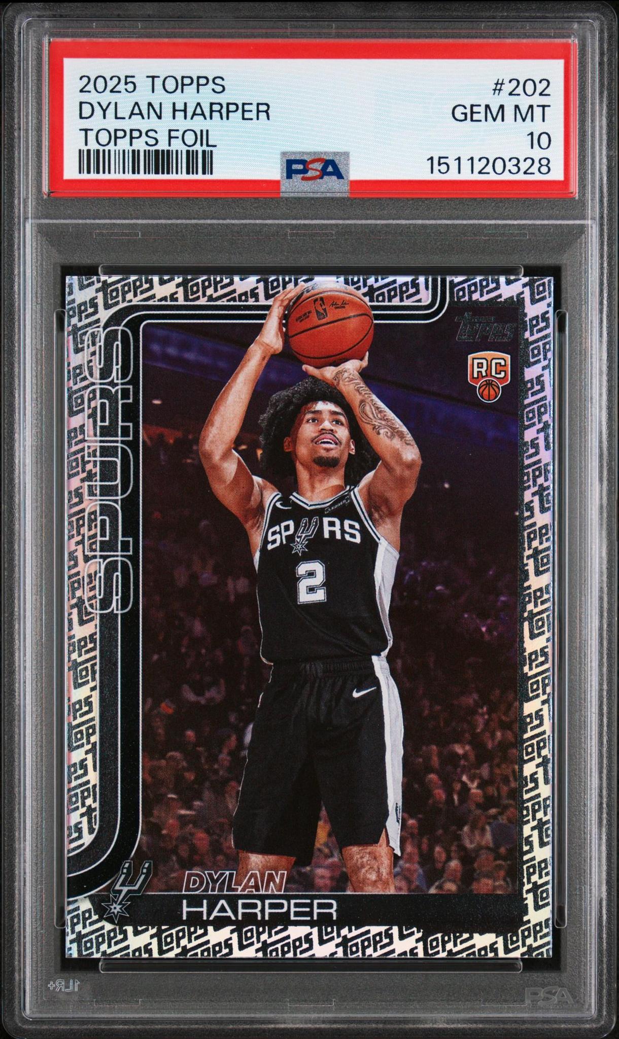2025 Topps Dylan Harper #202 Topps Foil PSA 10