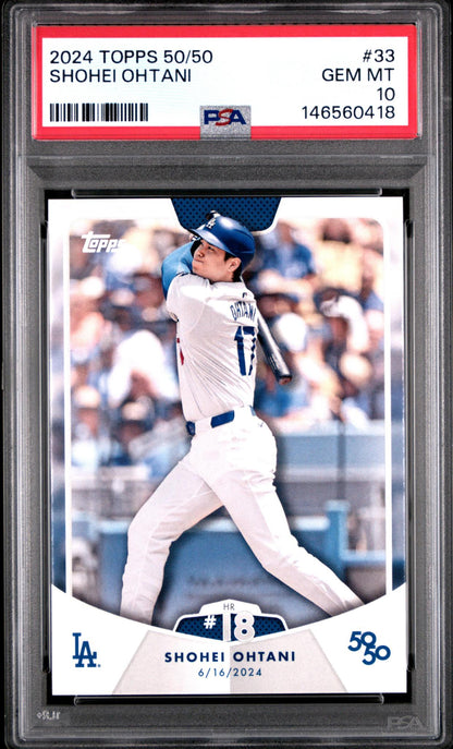 2024 Topps 50/50 Shohei Ohtani #33 PSA 10