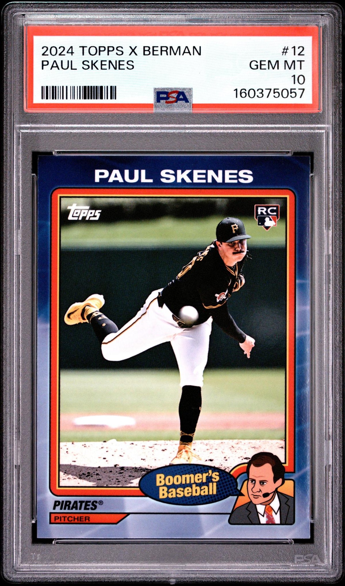2024 TOPPS X CHRIS BERMAN: BOOMER'S BASEBALL 12 PAUL SKENES PSA 10
