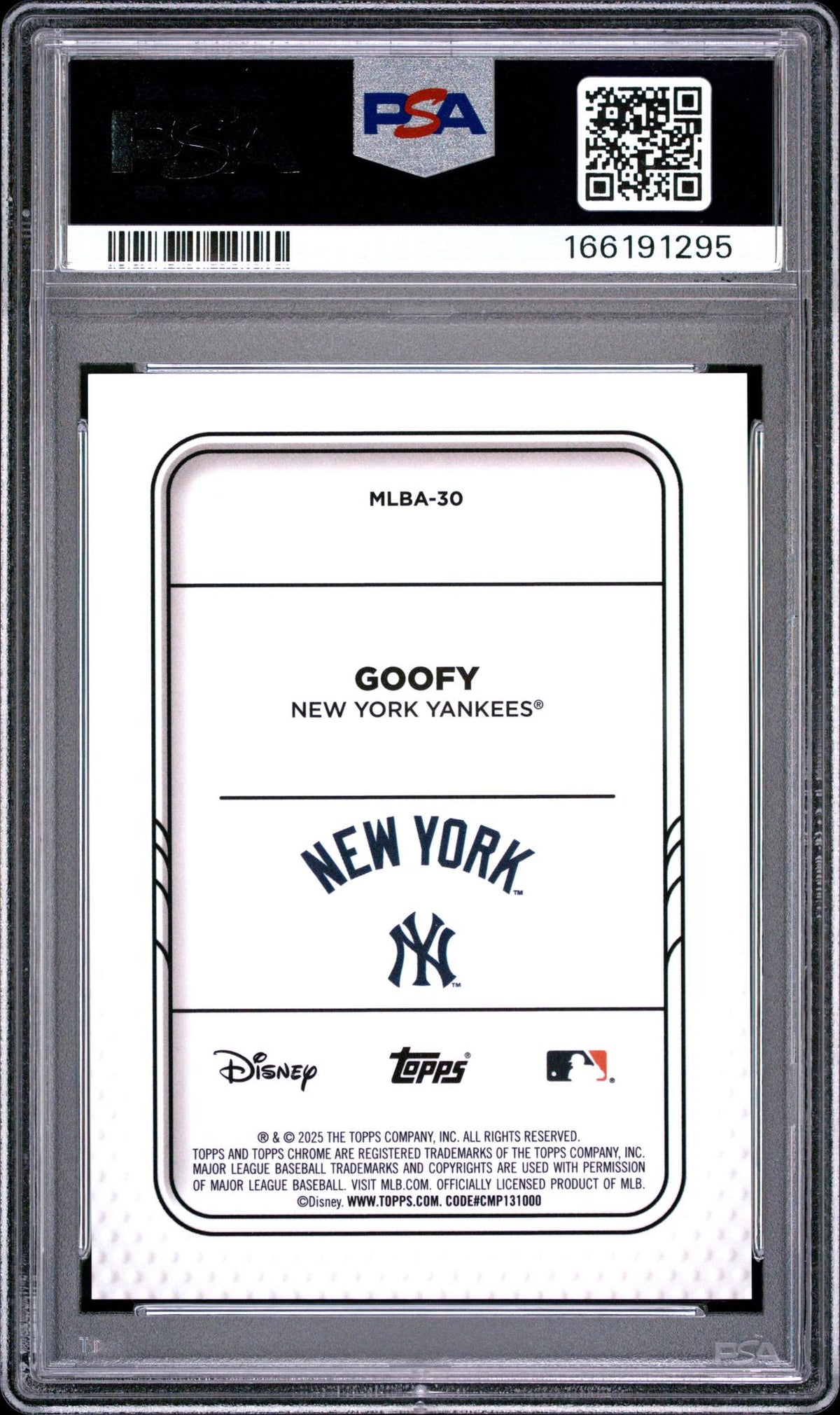 2025 TOPPS CHROME UPDATE MICKEY AND FRIENDS #30 GOOFY PSA 10