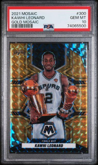 2021 Mosaic Kawhi Leonard Gold /10 PSA 10