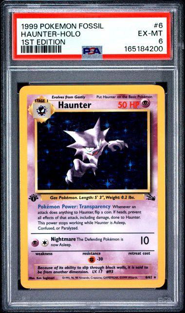 1999 Fossil Haunter-Holo 1st Edition PSA 6