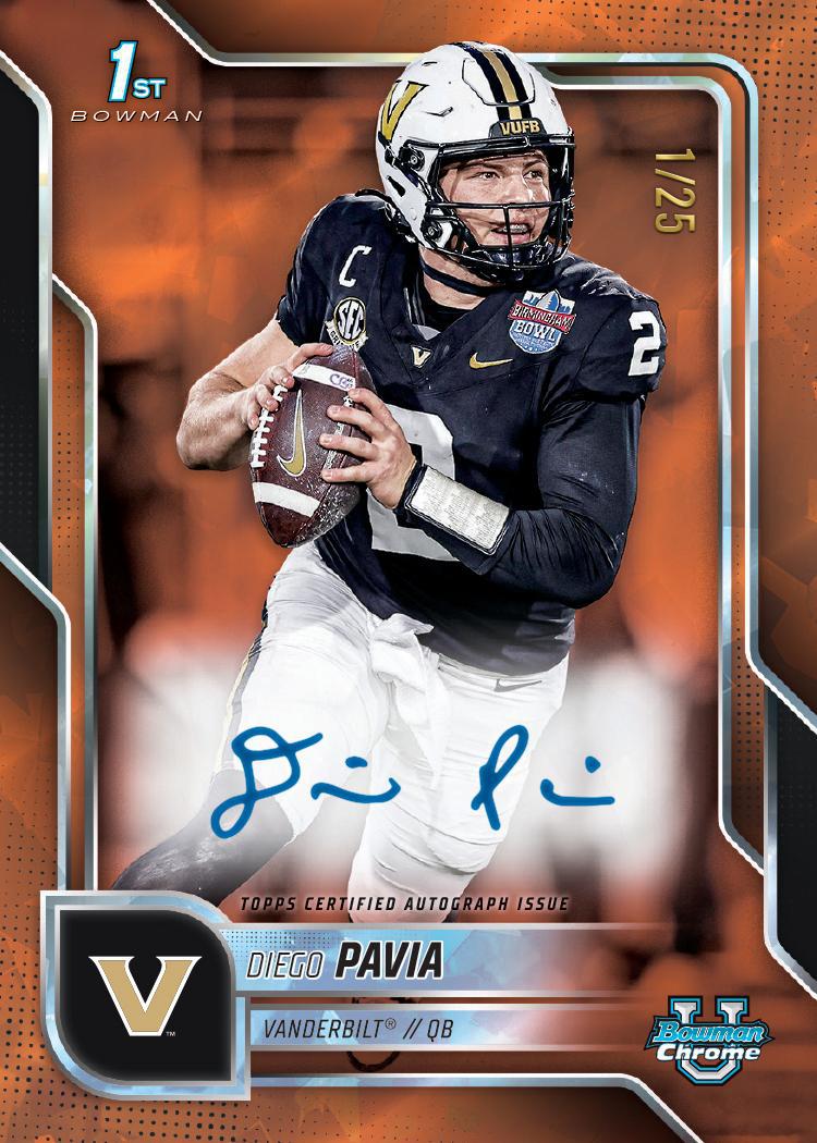 2025 Bowman Chrome University Football Sapphire Edition Box