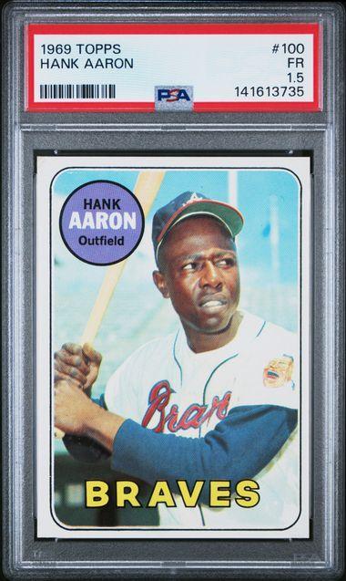 1969 Topps Hank Aaron PSA 1.5