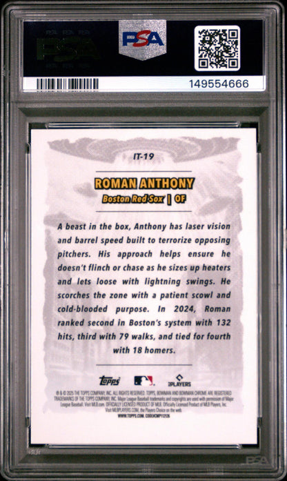 2025 Bowman Chrome Roman Anthony #IT-19 It Came To The League PSA 10