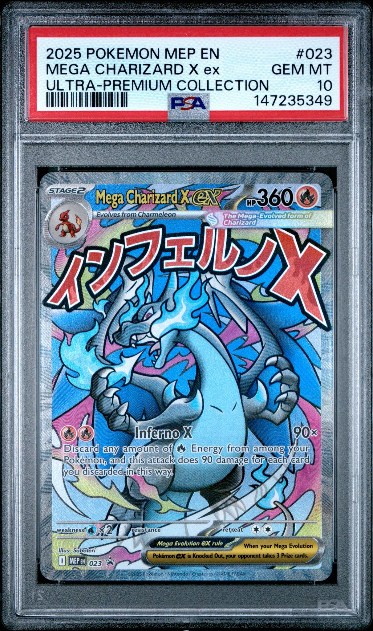 2025 Pokemon MEP Mega Charizard X EX PSA 10